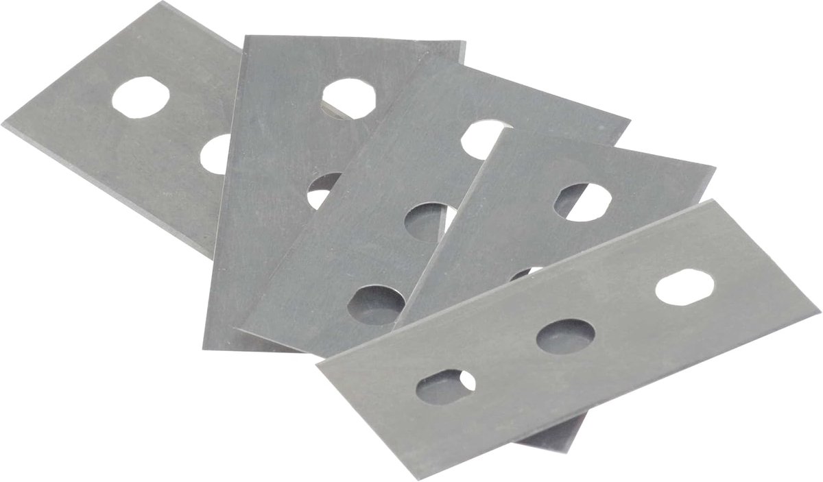 SnelShoppen - Set van 5 Vervangmessen voor het Schoonmaken van Kookplaten, RVS, Multikleur, Ideaal voor Keuken en Ceramische Platen