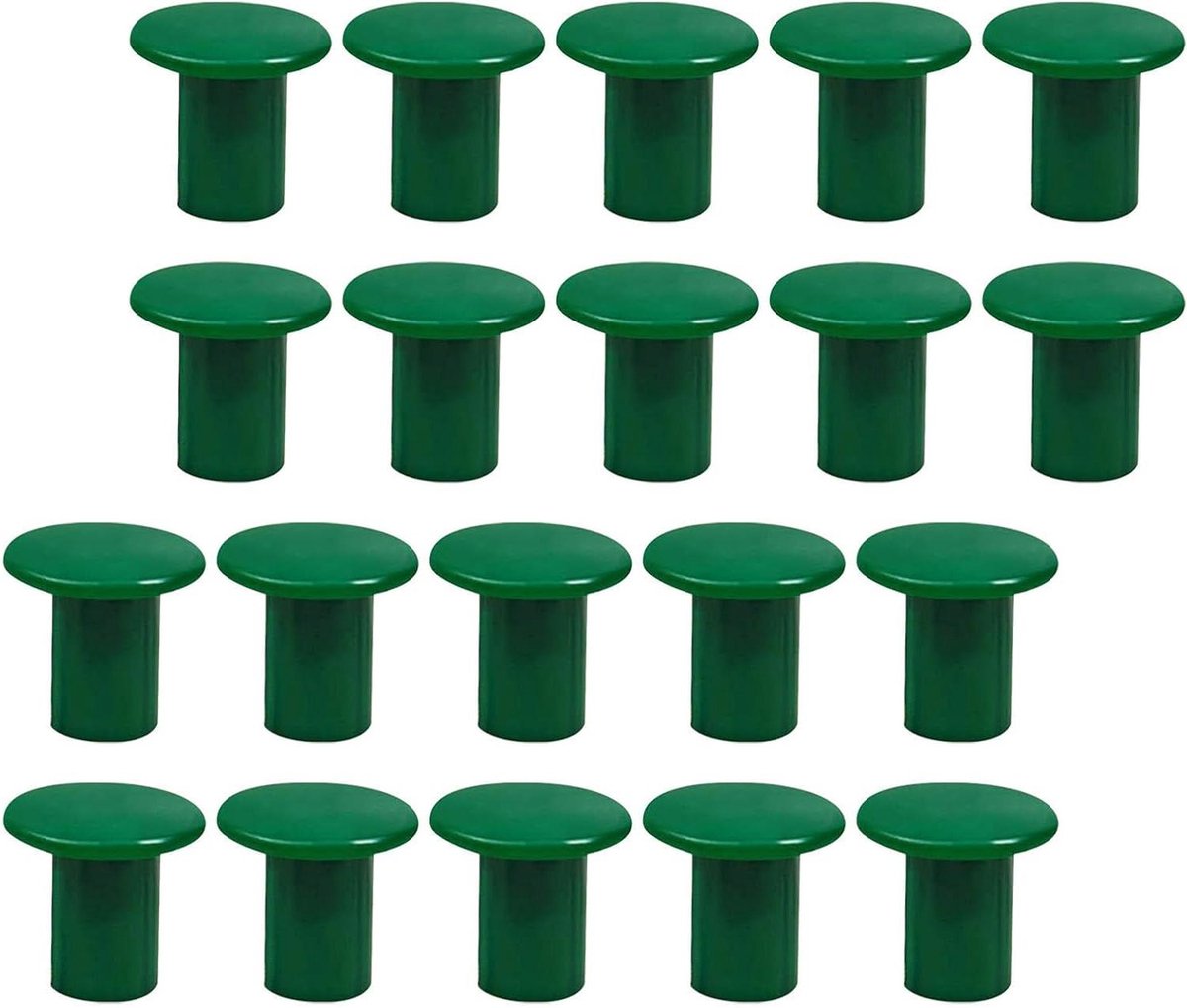 Tuinpalen Set - Plantsteunen Stokken - Planten Ondersteunen - Weerbestendig Plastic - 3 cm - Groen