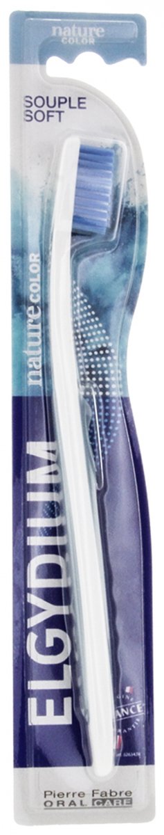 Elgydium Nature Color Zachte Tandenborstel (Kleur : Blauw)