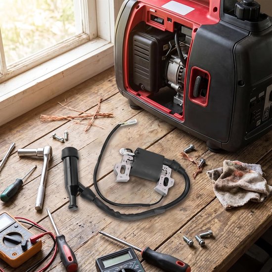 Vervangingsonderdeel voor 2KW/3KW brandstofgeneratoren: ontstekingsspoel en bougie met koperen kern en montagegaten van 5.8 cm, betrouwbaar en duurzaam — afbeelding 3