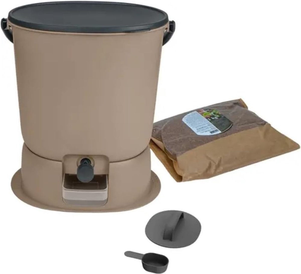 Bokashi Compostbak - 15,3 Liter - Met Stampgereedschap - Red Dot Award - Voor Keuken