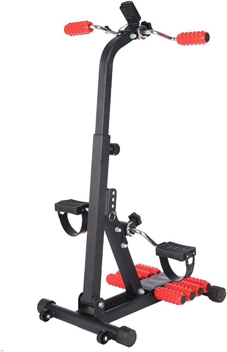 Fiets Oefenapparaat - Been en Arm Trainer - Thuis Trainen - Verstelbaar met Massage - 1 Stuk - Grijs