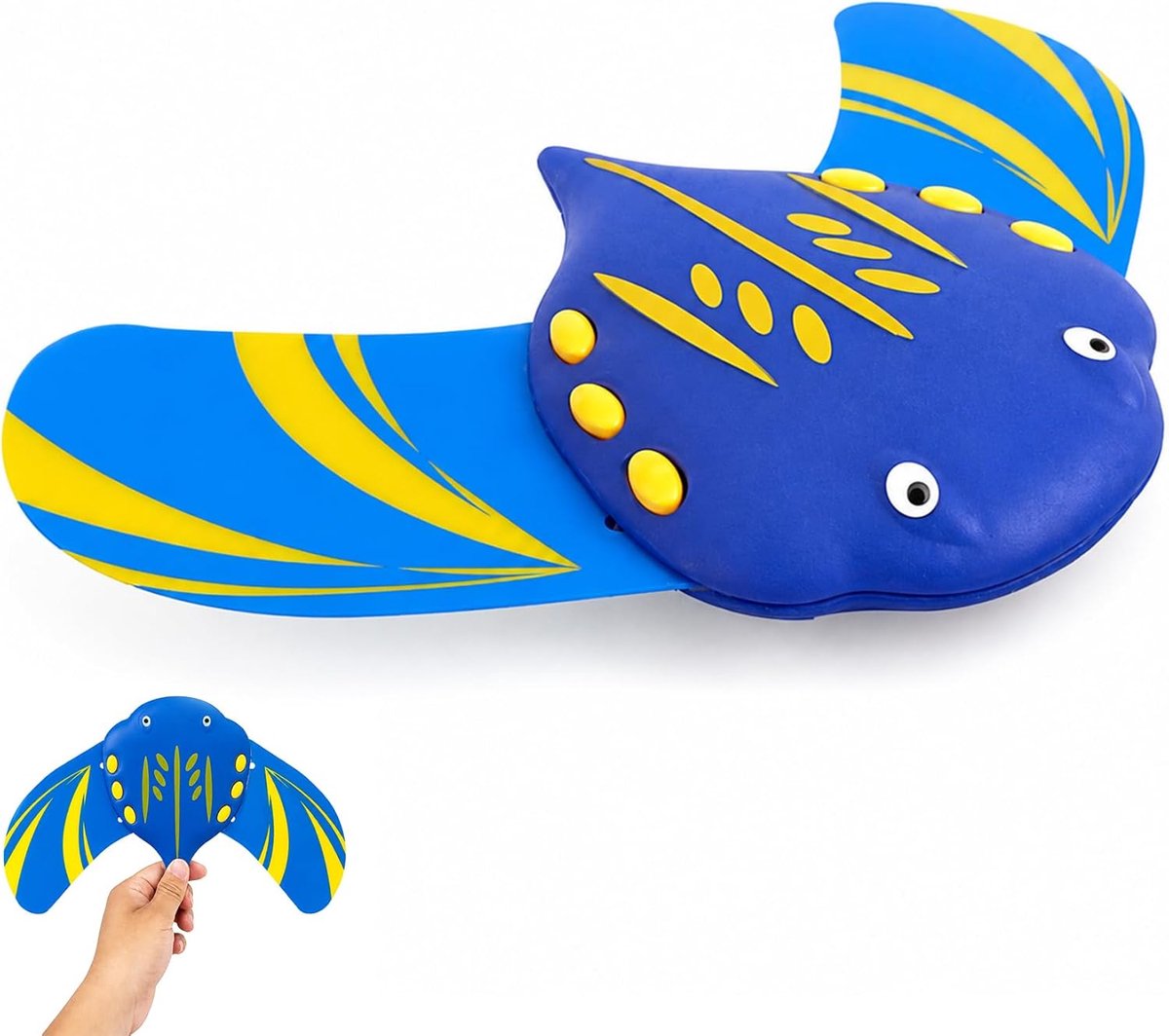 sizzlepop Onderwaterglijder, zwembadspeelgoed, duikspeelgoed, zwembadspeelgoed, druk gewoon onder het wateroppervlak en hij beweegt als een kleine vis (L)