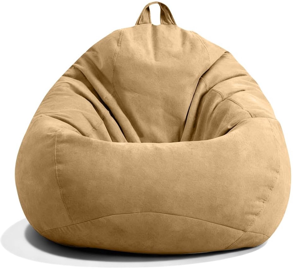 Omgoods - Bean Bag Druppelvorm Volwassenen Hoes 100x120cm (zonder Vulling) in Lichtbruin