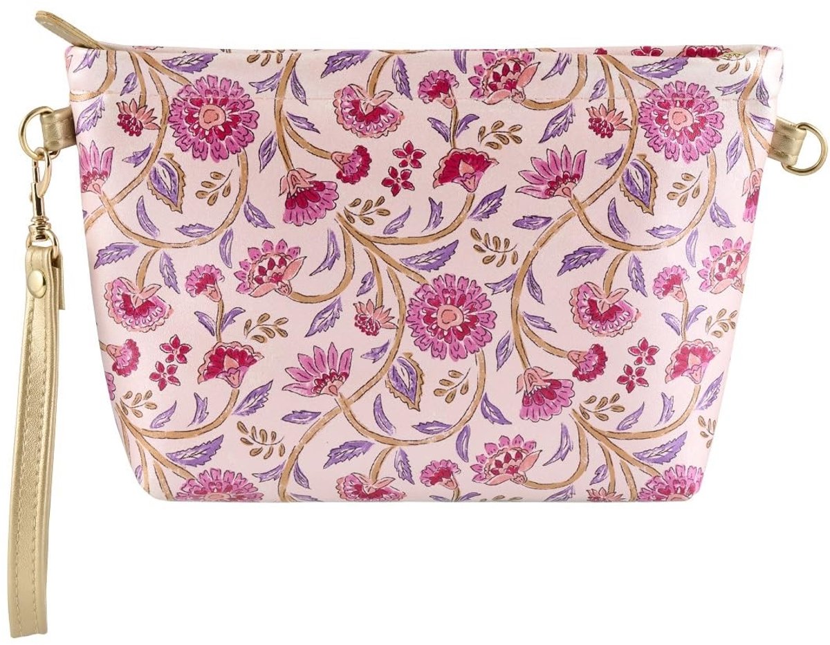 Omgoods - Pouch Malice Secret Bonne Mine - Roze Bloemen Pencil Case