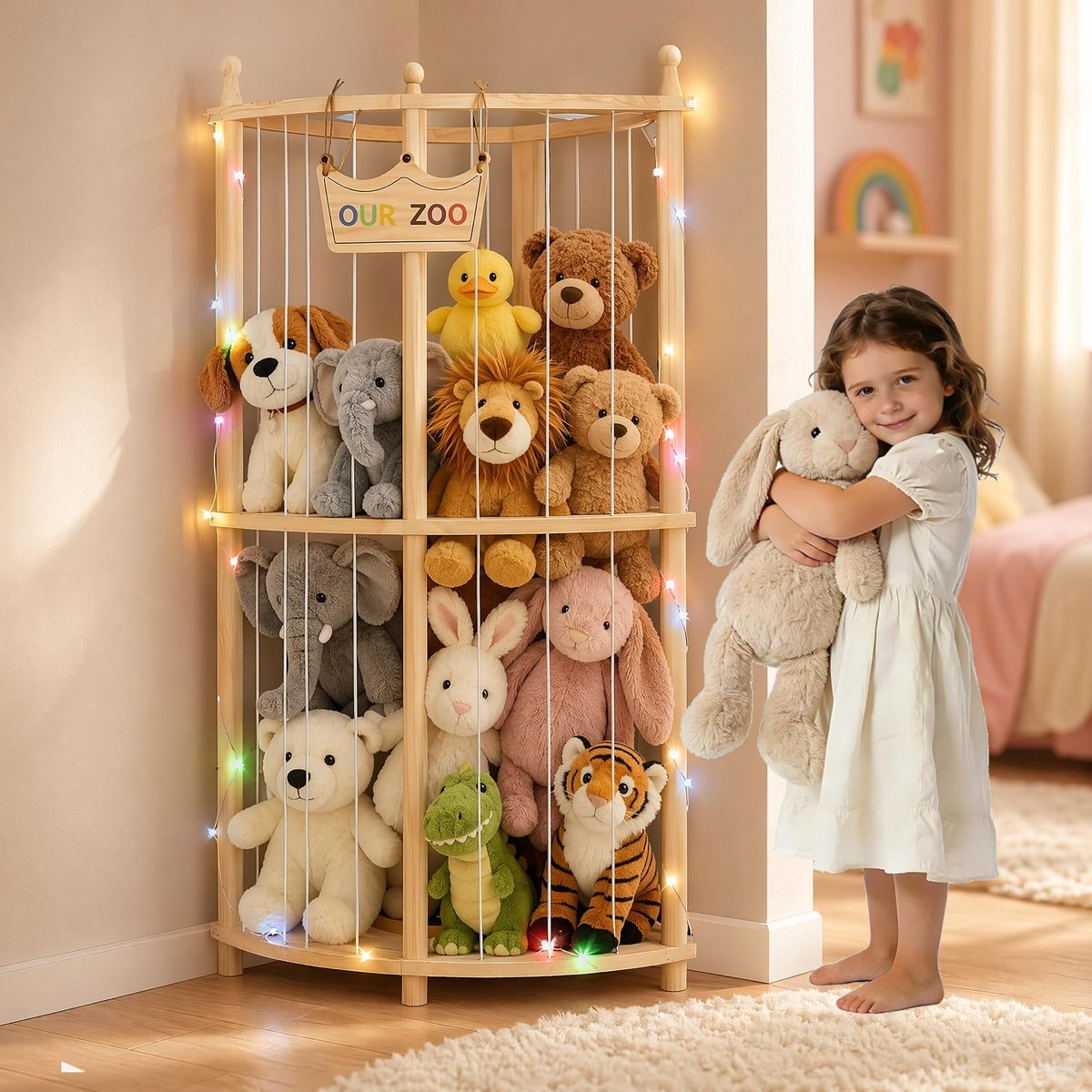 Omgoods - Cuddly Toy Organiser van Hout - Opbergoplossing voor Knuffels