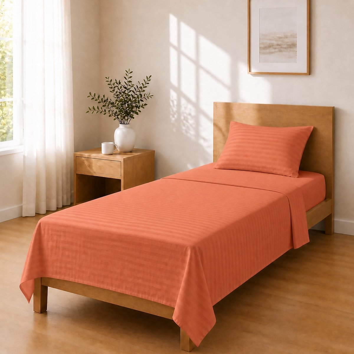 Omgoods - Microvezel Lakenset 150x240 / 90x200+25 / 50x80 - Terracotta