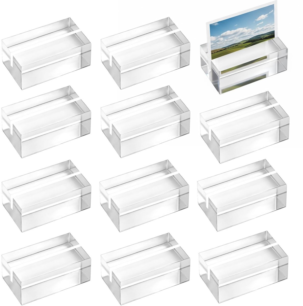 Omgoods - 21 Stuks Acryl Kaarthouders - Voor Foto's en Menu's op Tafels
