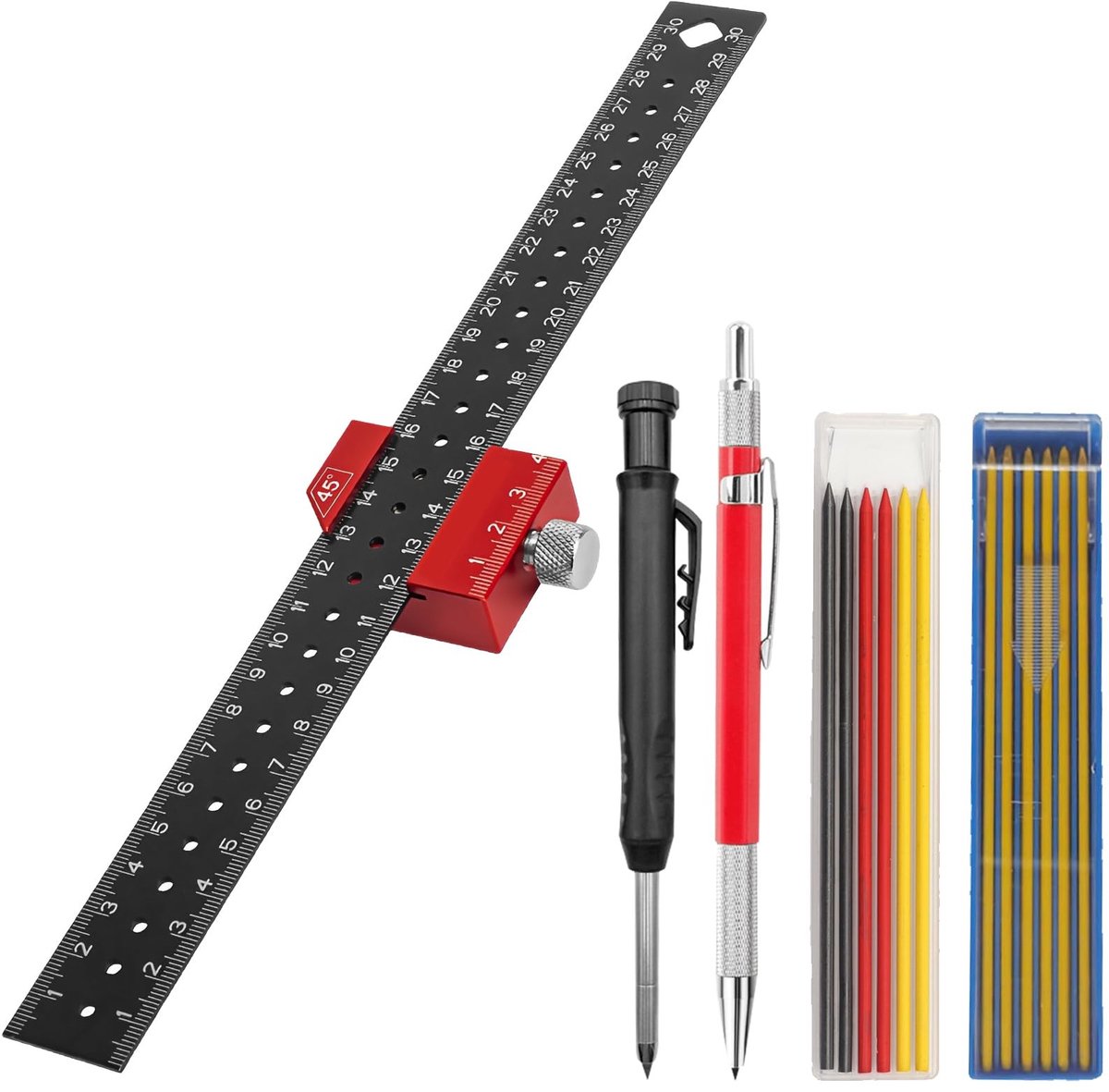 Omgoods - Target Measurement Set, 300 mm Metaal Tekenhulpmiddel voor Houtbewerking