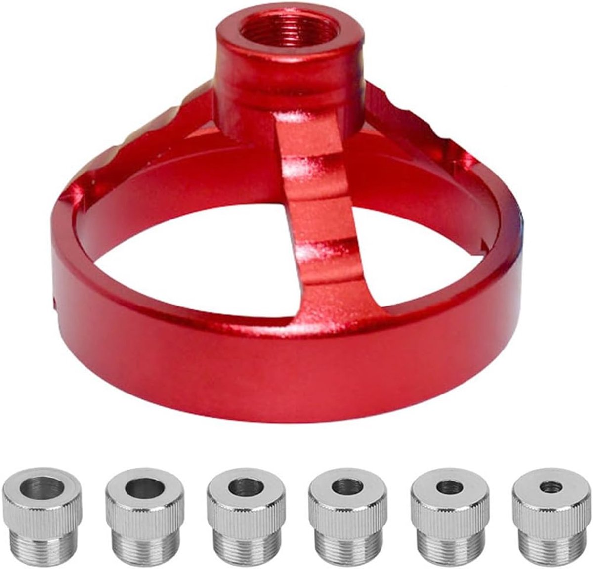 boorgereedschapset Houtbewerking Boorgeleider Deuvelmaat 5/6/7/8/9/10 mm Aluminium Professioneel Centreerbevestigingsapparaat