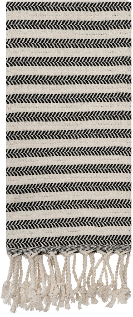 Omgoods - Gestreepte Turkse Handdoek 90x180 cm, Sneldrogend en Lichtgewicht voor Strand en Bad