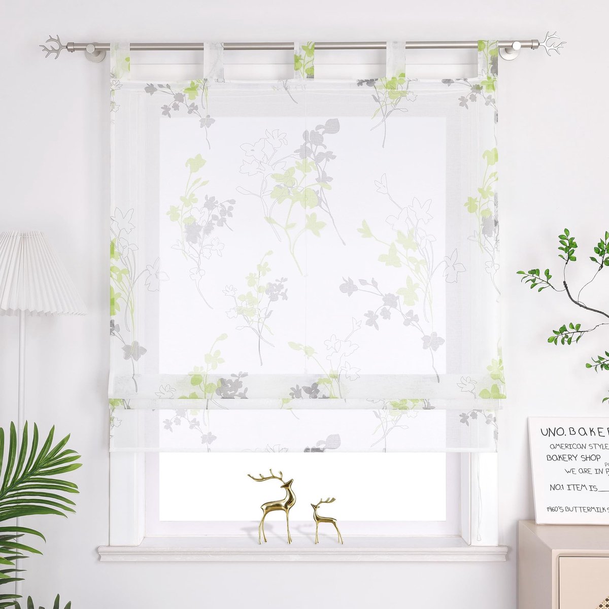 Omgoods - Roman Shade - Transparent Groen 100 x 140 cm