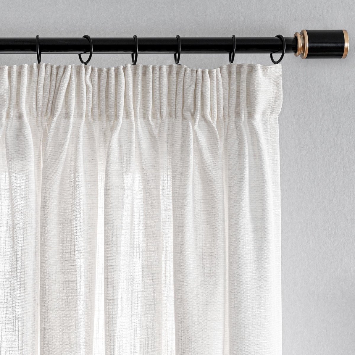Omgoods - Gordijnen voor Woonkamer - Semi-Transparant met Ruffle Tape Set van 2