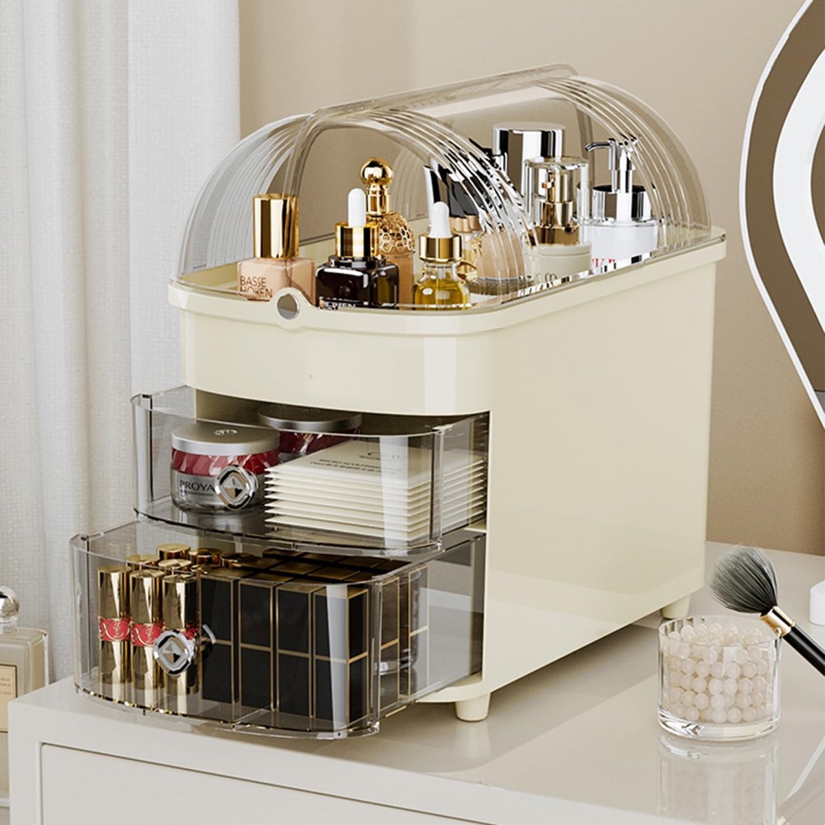 Omgoods - Make-up Organizer met Afdekking - Draaibaar en Ruimtebesparend