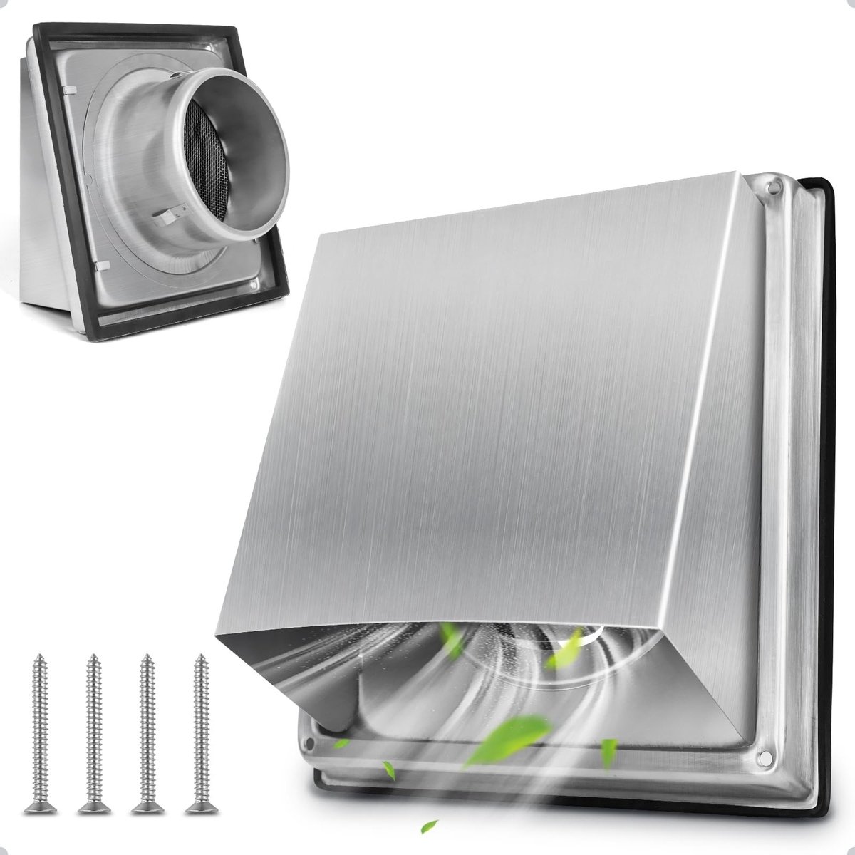 Omgoods - Roestvrij Stalen Ventilatiegrille 125 mm - Insectenwerend