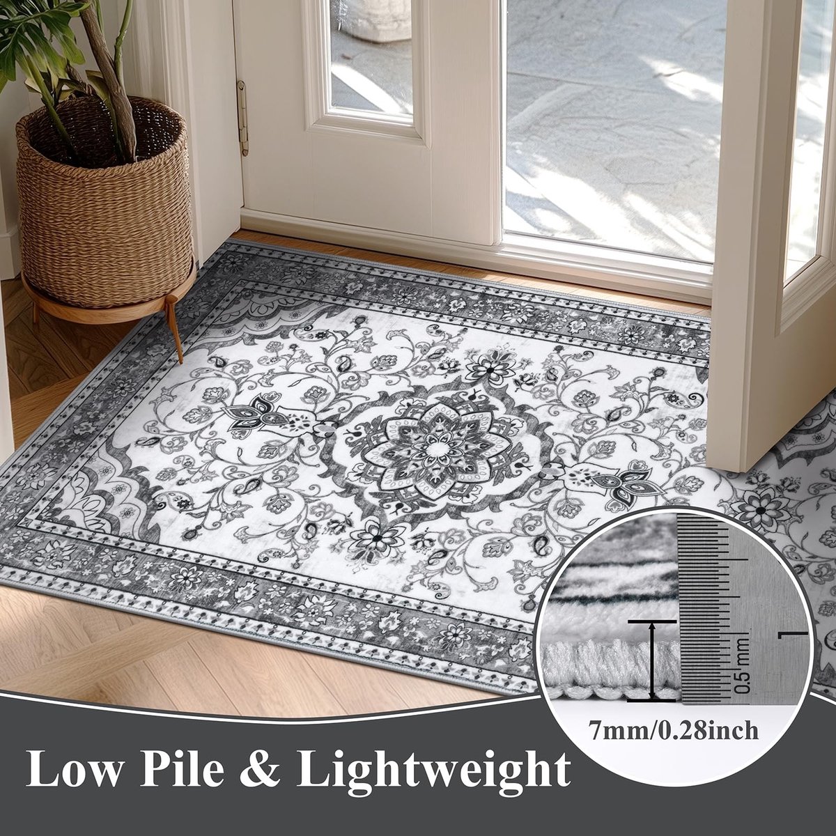 Omgoods - Extra Lange Loper 80x300cm - Grijs, Wasbaar en Antislip