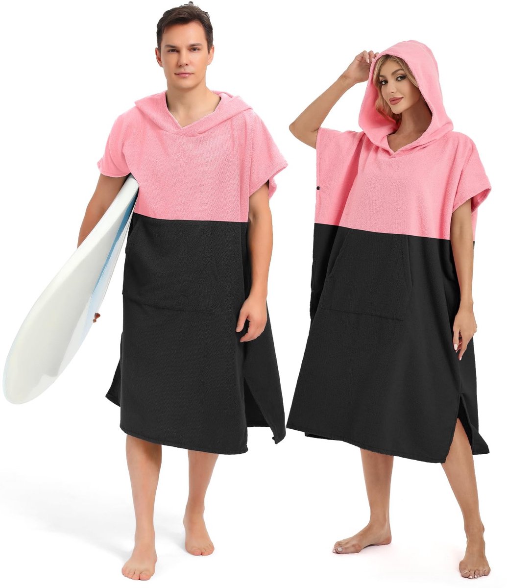 Omgoods - Surfponcho Met Capuchon - Sneldrogende Microvezel Handdoek voor Buitensporten