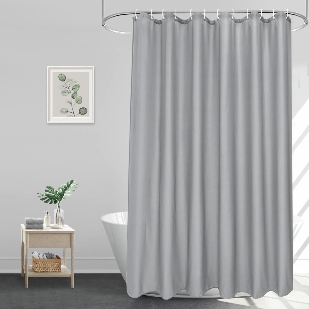 Omgoods - Grijs Waterproof Douchegordijn, 180 x 210 cm