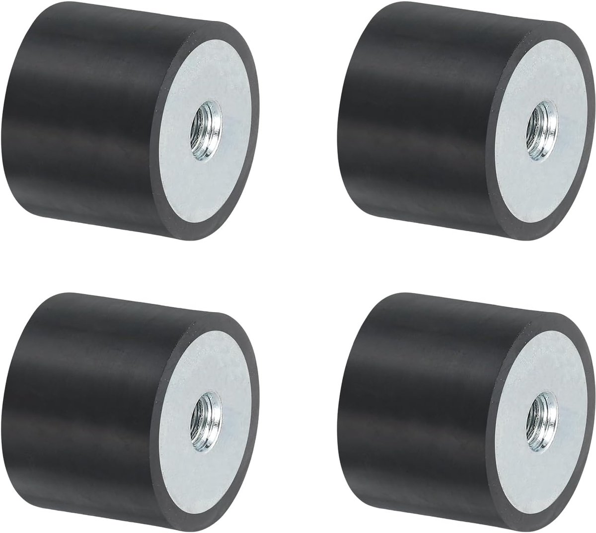 4 stuks 25 x 20 mm M6 rubberen dempers, multi-type rubberen buffers, trillingsdemper voor motorruimte en luchtcompressoren