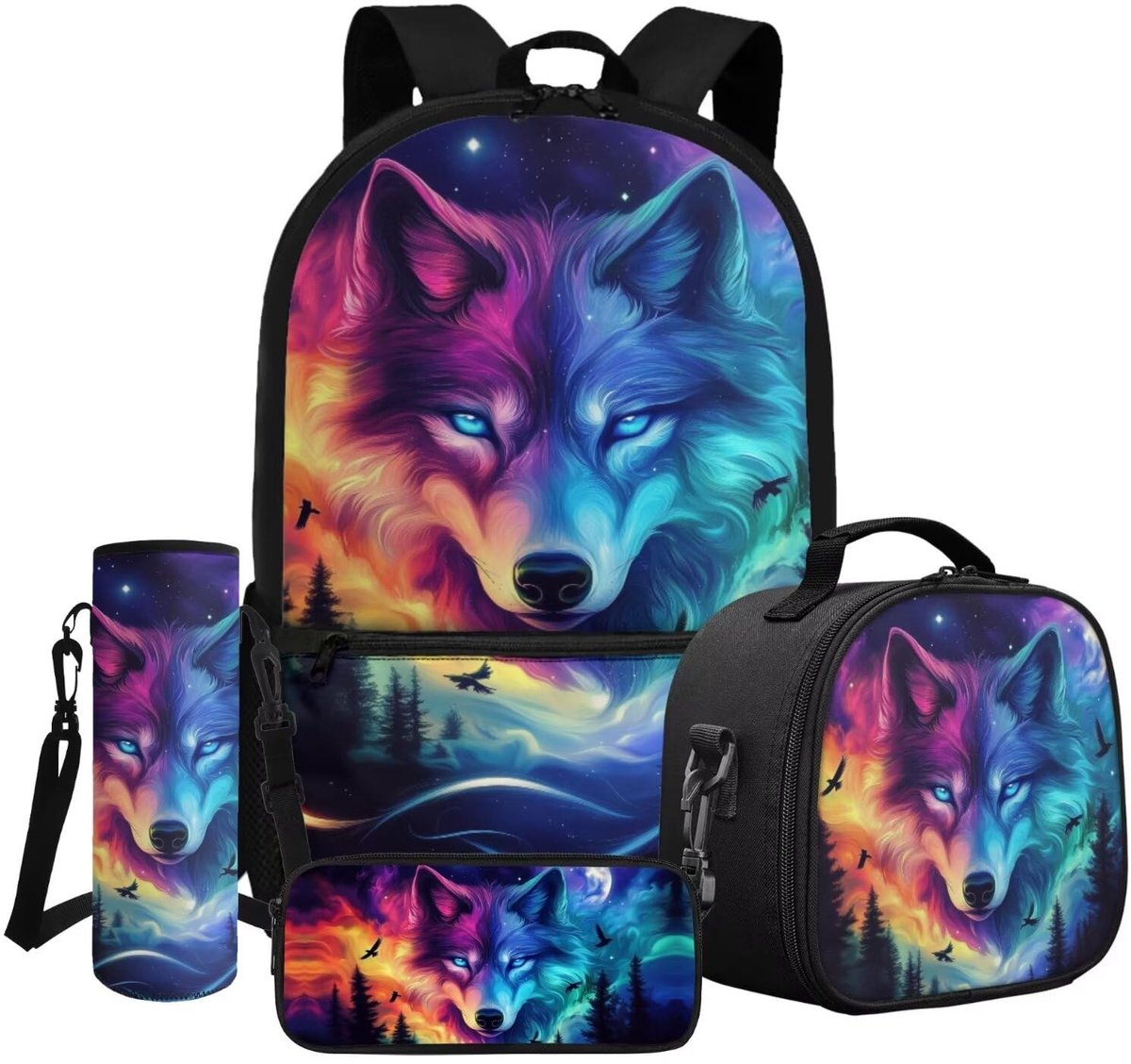 Omgoods - 4-in-1 Kinderrugzakset met Pen Case en Lunchbox