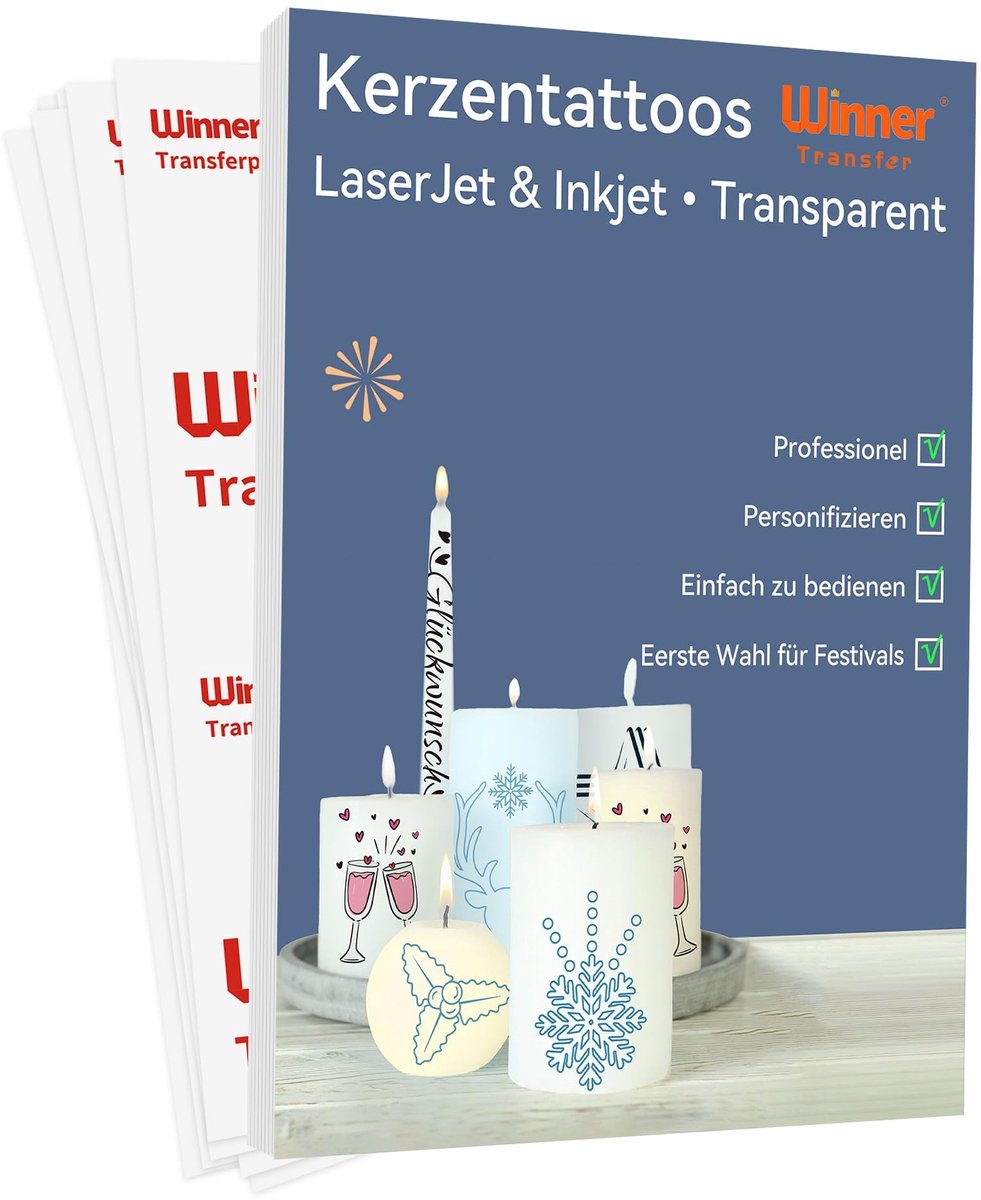 Omgoods - Kaarsen Transferfolie voor Laser- en Inkjetprinters A4 - 10 Vellen voor Kaarsdecoratie
