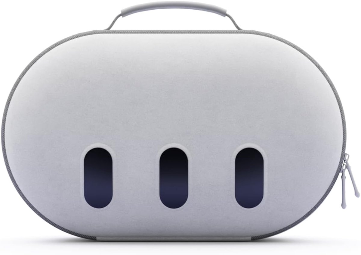 SnelShoppen - Aubika Hoes voor Meta Quest 3 - Harde Case voor Oculus Quest 3 Accessoires - Compatibel met Quest 2/Pico 4 - Grijze Medium Reis- en Opbe