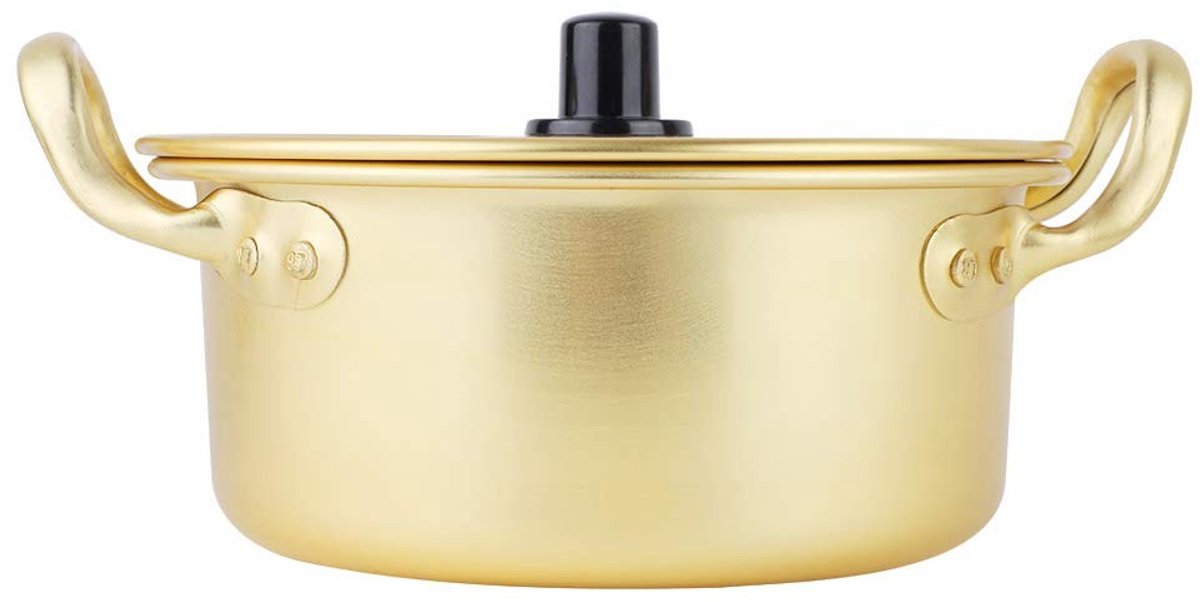 Omgoods - Koreaanse Ramen Noodle Pot - Geel Aluminium Soep Pot