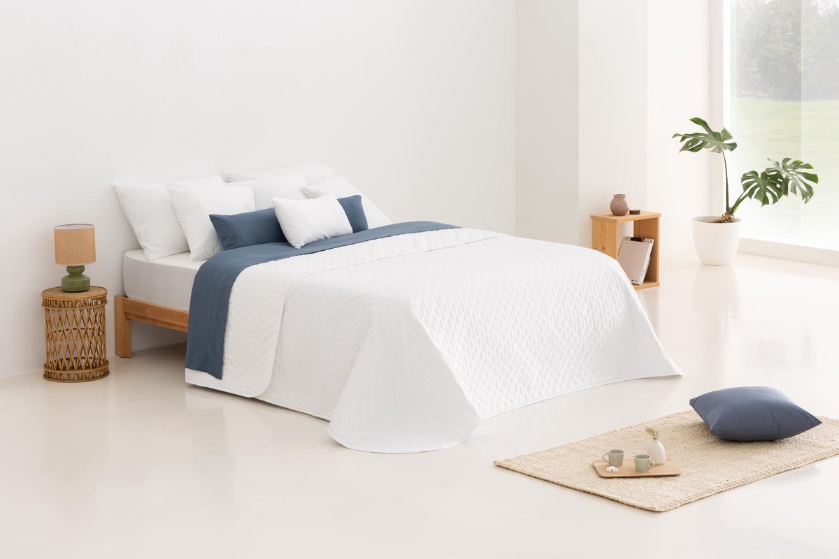 Omgoods - Bedsprei met Sterrenpatroon, 100% Microvezel, Multifunctionele Deken voor Elk Seizoen