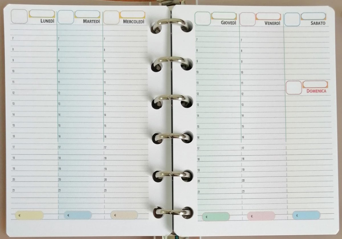 Omgoods - Vervangende Pocket Size 8 x 12 cm - Wekelijkse Planner zonder Datum