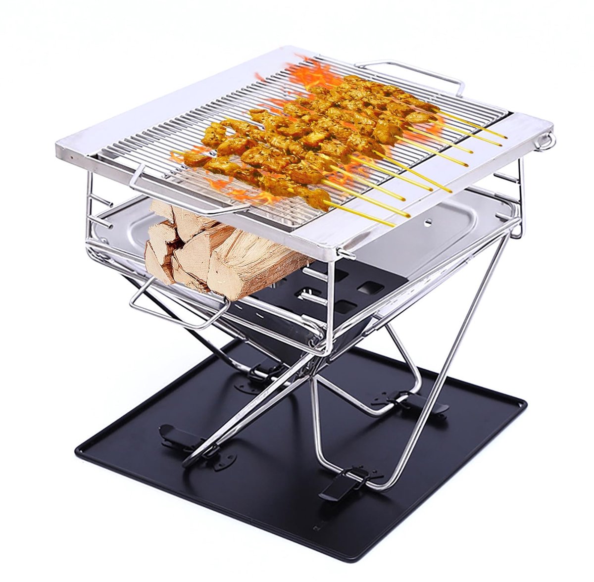 Omgoods - Draagbare Vuurkorf voor Kamperen - Grill met Draagtas
