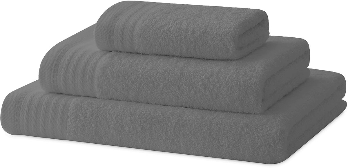 Omgoods - Badhanddoeken Set - 100% Katoen, Zacht en Absorberend (3 Stuks)