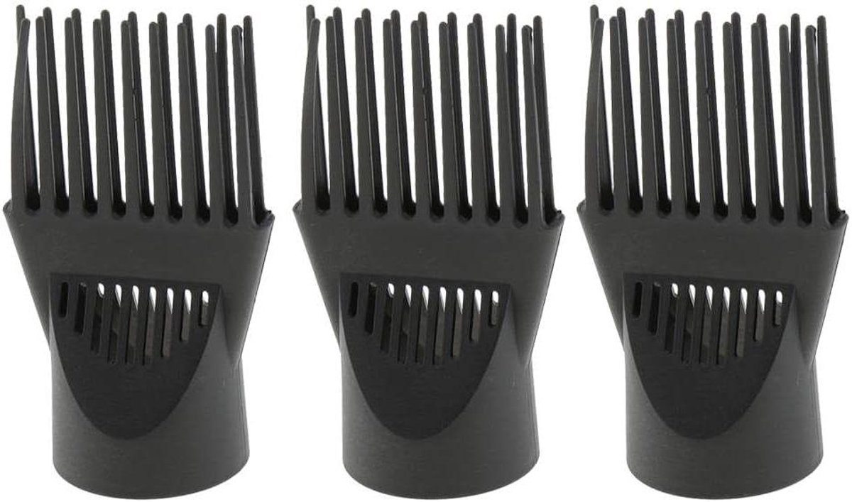 Haardroger Diffuser - Krullen Diffuser - Krullen Stylen - Universele Pasvorm - 3 stuks - Zwart