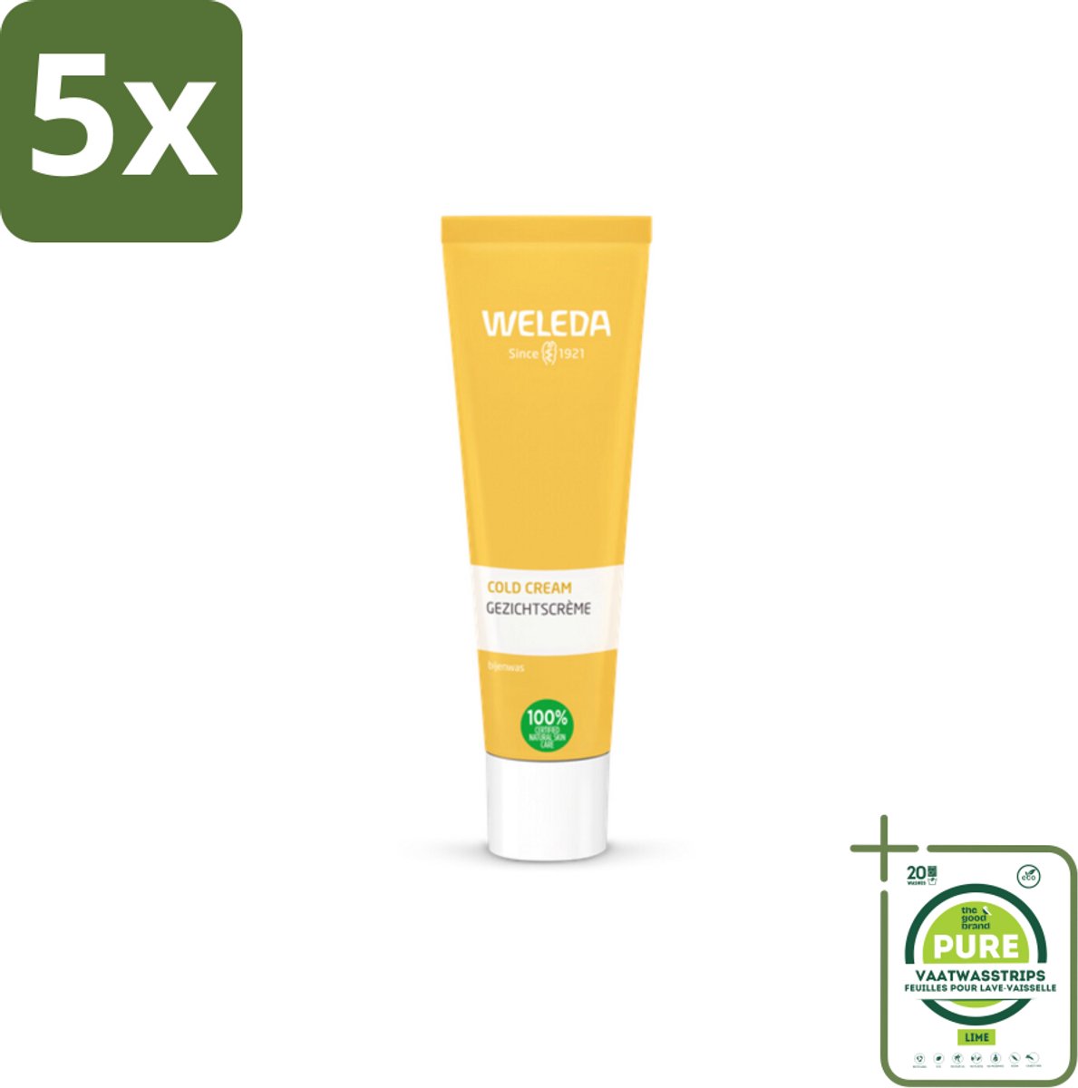 5 x WELEDA - Cold Cream gezichtscrème - Bescherming droge huid - 30 ml - Grootverpakking - Droge Huid - Gezichtscrème - Bescherming - Vochtinbrengende Crème - Natuurlijke Ingrediënten