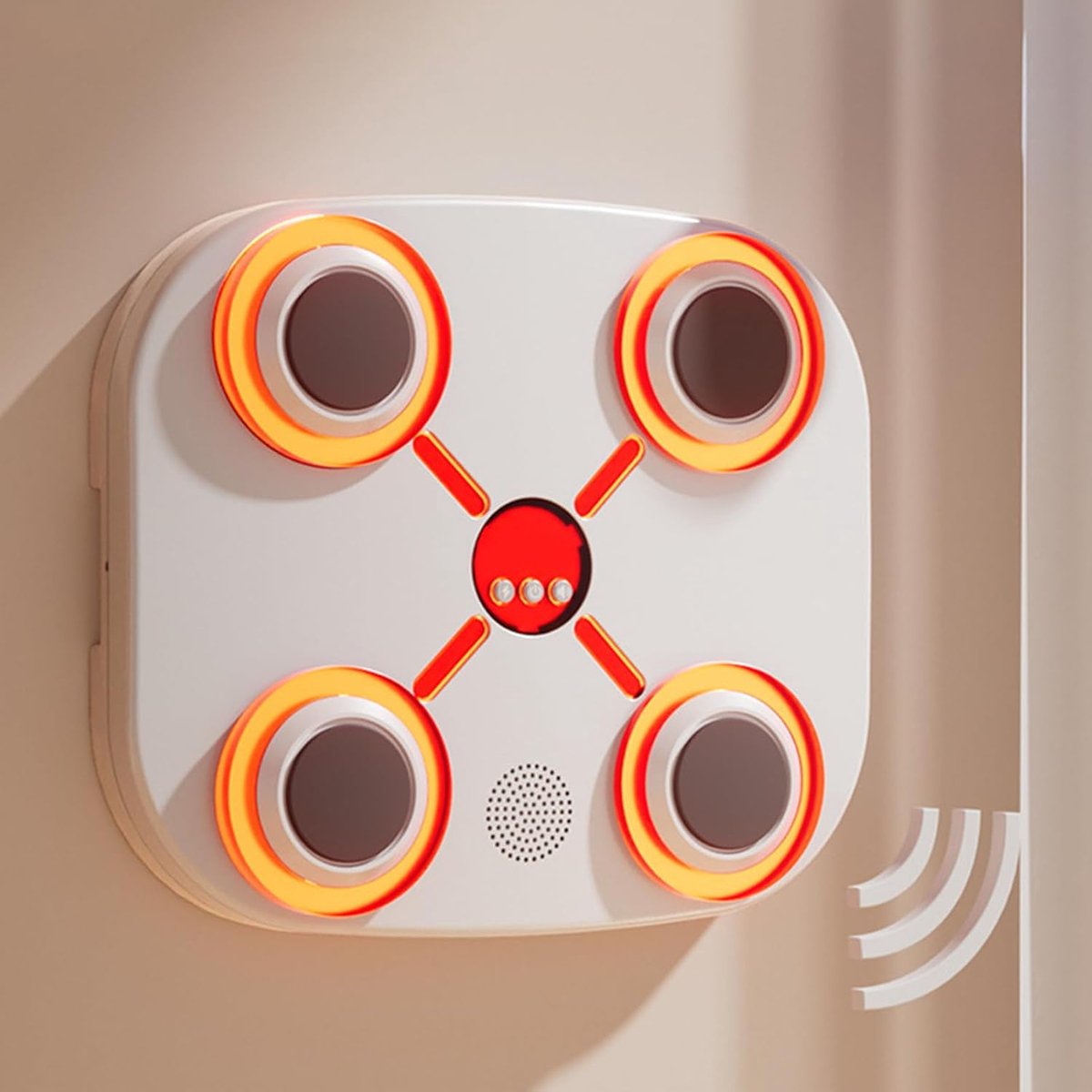 Programmeerbare Bokstrainer - Muziek Boksmachine - Thuis Fitness - Dynamische Lichtpatronen - 30 cm Breed - Zwart