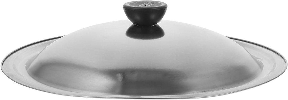 Pannendeksel Roestvrijstaal - Universeel Deksel Kookpan - Koken en Bakken - Met Bakeliet Knop - 25.5 cm Diameter - Zilver