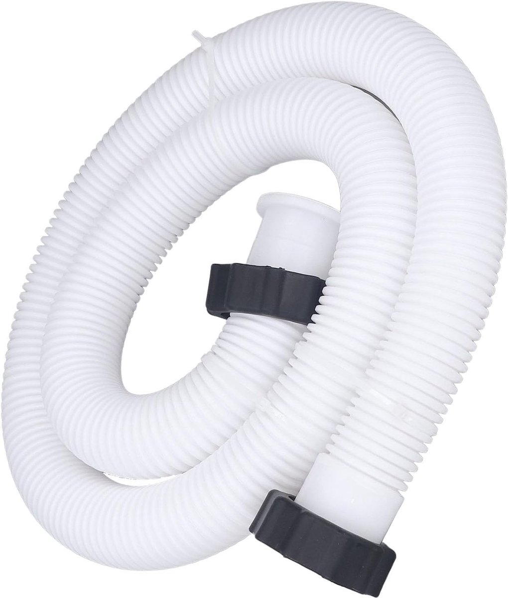 Flexibele Zwembadpomp Vervangingsslang 1,5 Inch Diameter Wit Weerbestendig voor Bovengrondse Zwembaden (Fditztigex2shb-12)