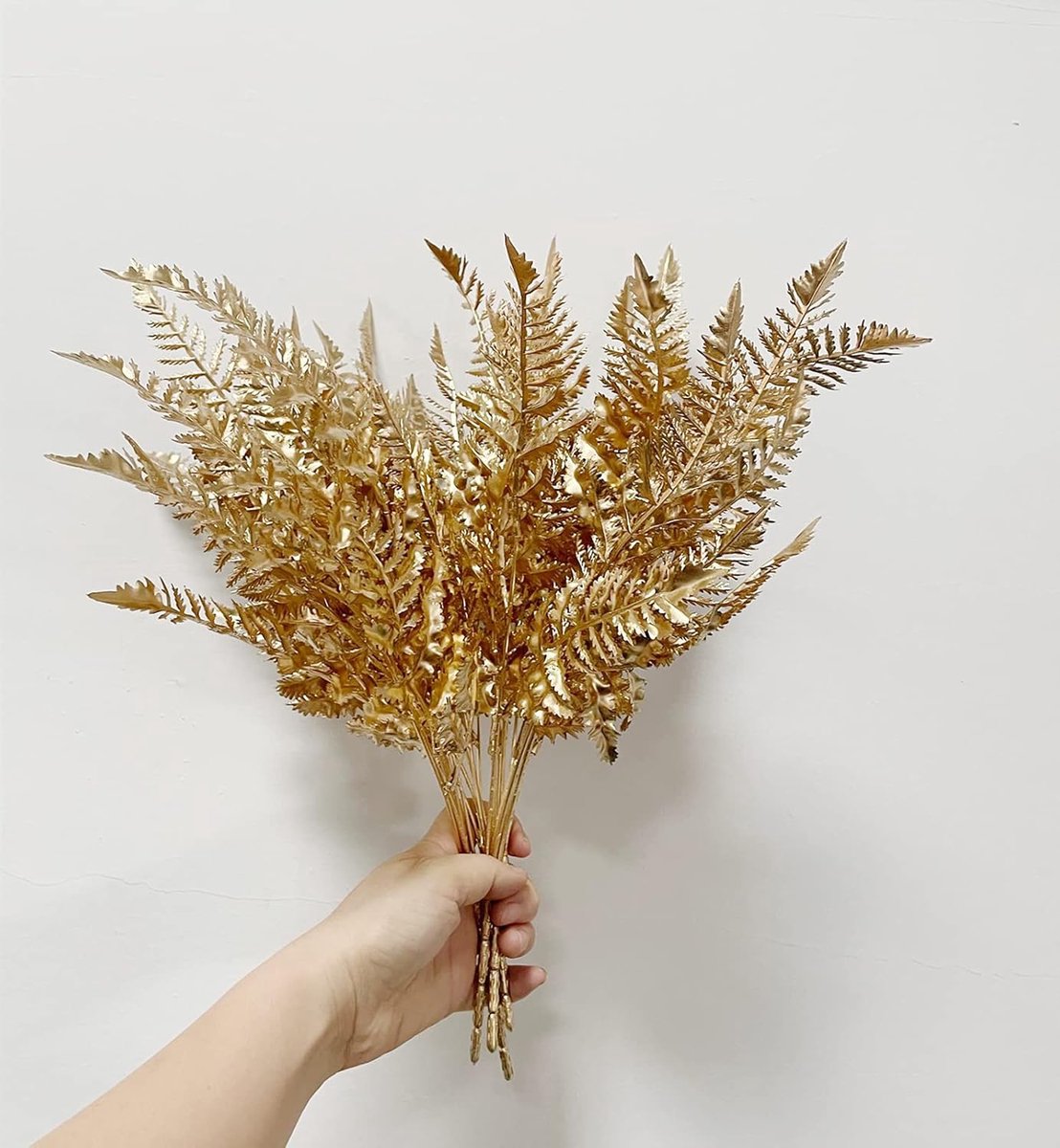 4 trossen gouden Boston varen struik Plant 14 in tropisch groen struik verfraaiende vakantie bloemen, indoor buiten partij voor bloemarrangement, kerst bloem kransen, bruiloft achtergrond boog muur (goud-1)
