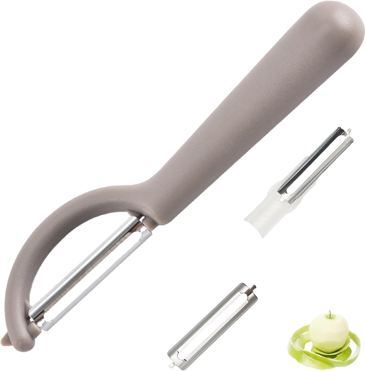 P-dunschiller voor Tupper met 2 reservemessen, dunschiller voor Tupperware reserveonderdelen, aardappelschiller voor aspergeschiller, roestvrijstalen reservemes voor groenteschiller, schilmes