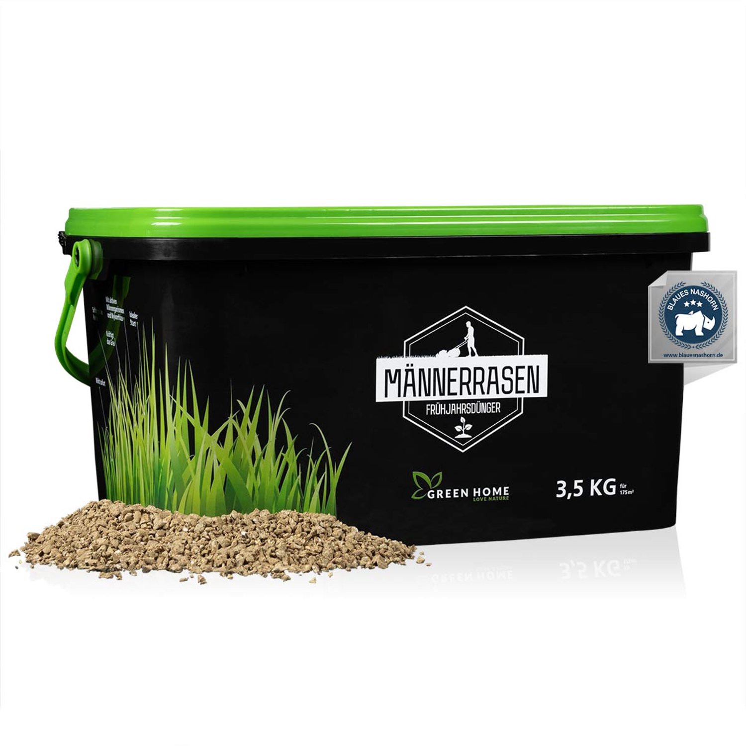 Green Home Love Nature Voorjaars gazonmest granulaat - 3,5 kg - tegen mos - 175 m2 - 100% gerecyclede verpakking