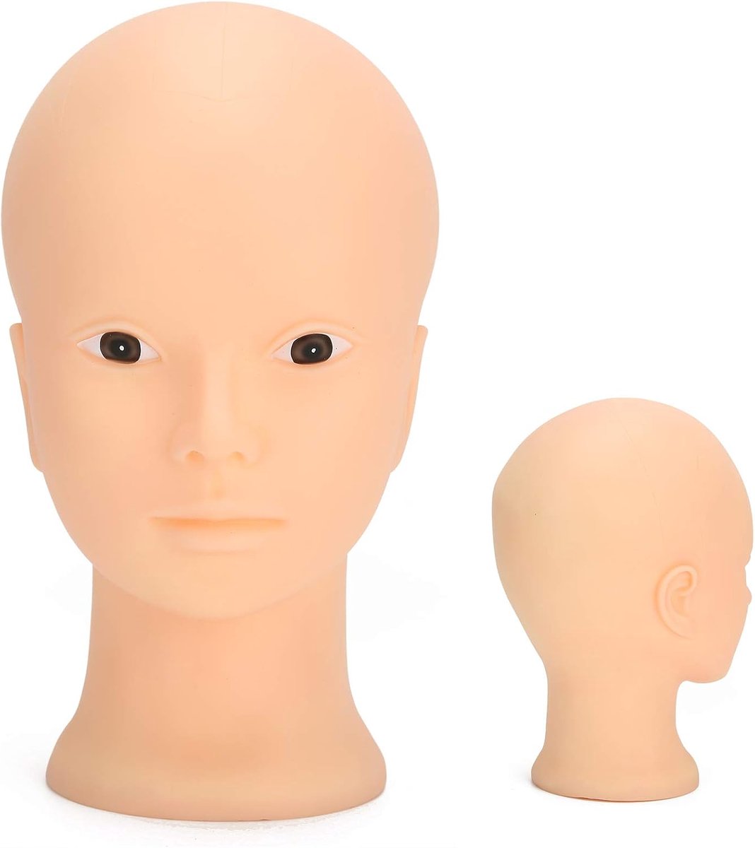 Hoofd, Oefenpop Hoofd Siliconen Mannequin Hoofd Make-up Training Kaal Mannequin Hoofd Mannequin Trainingshoofd Voor Pruik Salon(versie zonder make-up)