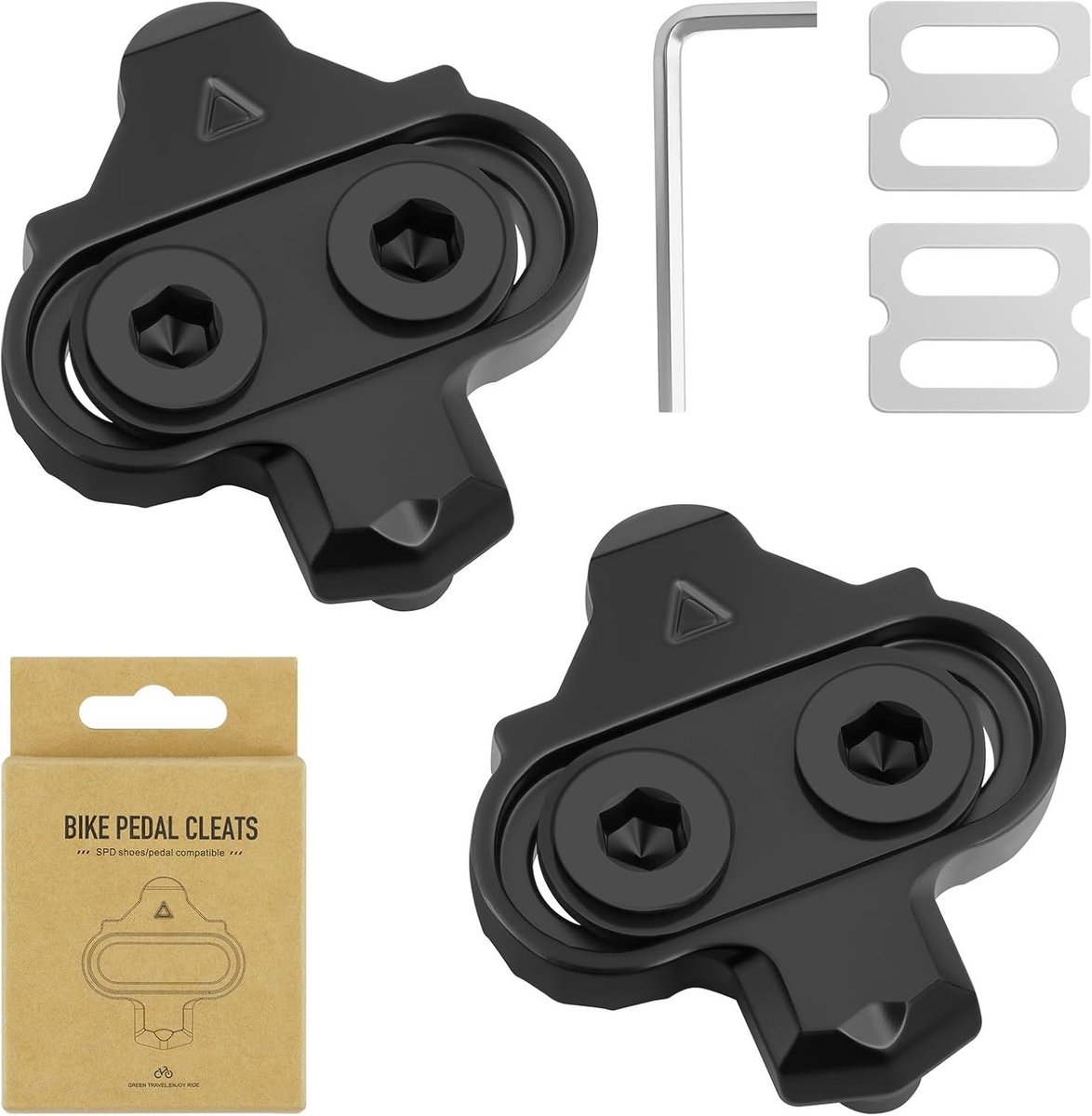 SnelShoppen - Flintronic Pedal Plates, SPD Fietsplaten voor Klikpedalen, Antislip Mountainbike/Racefiets Pedalen, Compatibel met Veelzijdige Fietsers