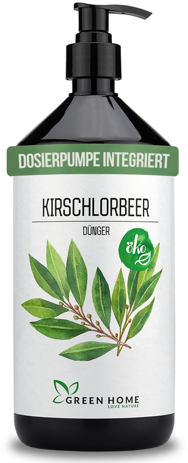 Green Home Love Nature Laurierkers meststof vloeibaar - 1 liter met doseerpomp - NPK 7-3-5 met sporenelementen