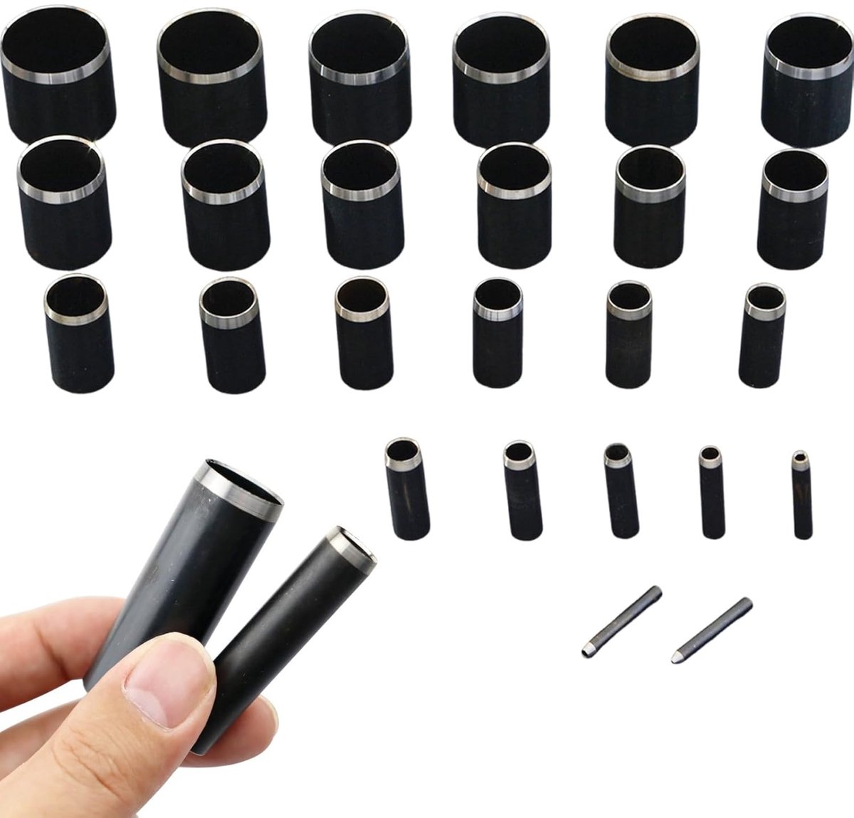 25 stuks lederen stansgereedschap, lederen gatsnijder set, ronde lochijzers set, lederambachten stansvorm, ronde gatsnijder gereedschap, DIY snijder stanssjabloon, 1-25 mm