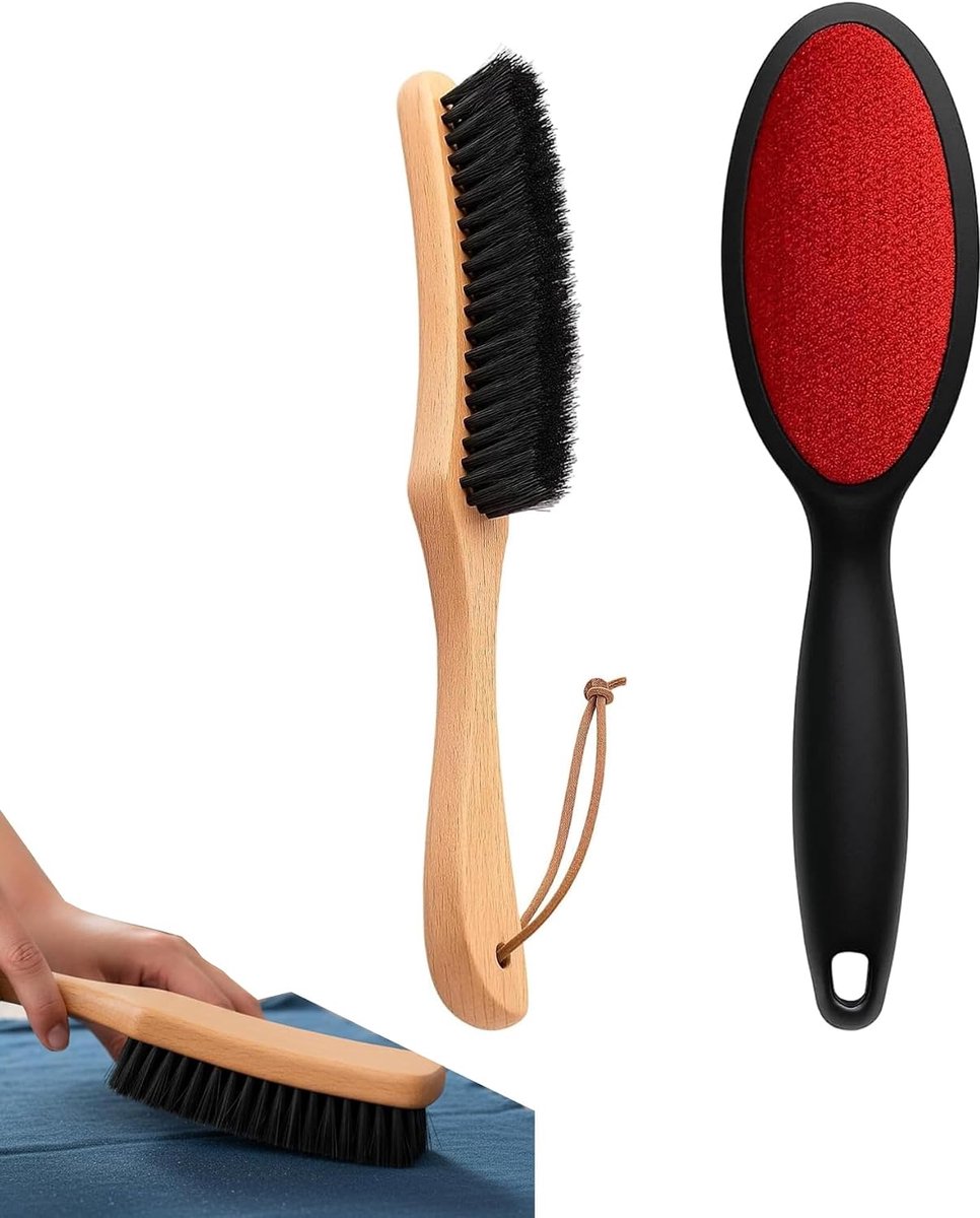 2 stuks kledingborstel, herbruikbaar, multifunctioneel, pluisborstel, kledingborstel, hoge efficiëntie, voor pakken, kasjmier, wol, fluweel, fluweel