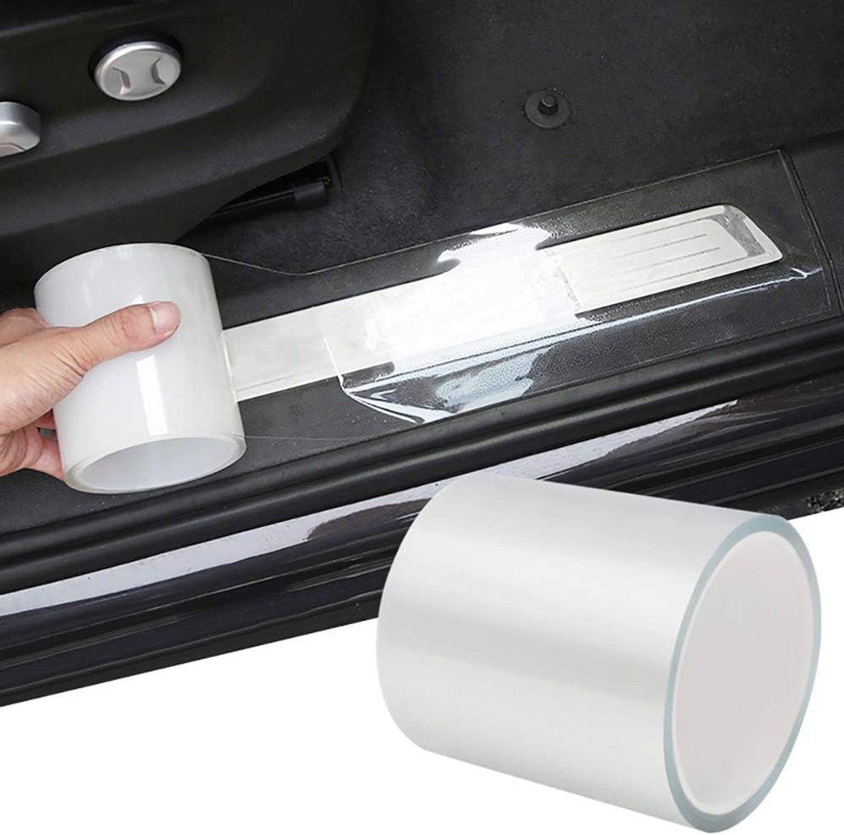 10 cm x 10 m universele beschermfolie voor autolak, transparant, randbeschermingsfolie voor autodeur, bumperbeschermingsfolie