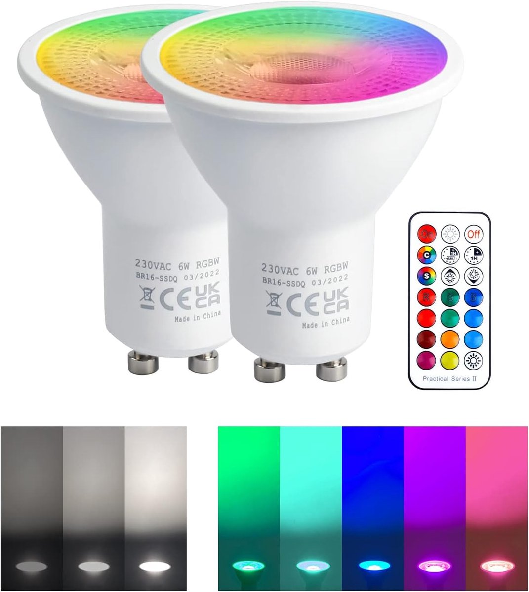 Gu10 Led Kleur Veranderende Gloeilampen, 5W Dimbare gu10 Led Lampen