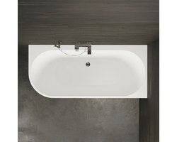 SPALINA - Vrijstaand bad - Capri 170 droite noire, 170 x76 x58 cm, Zwart
