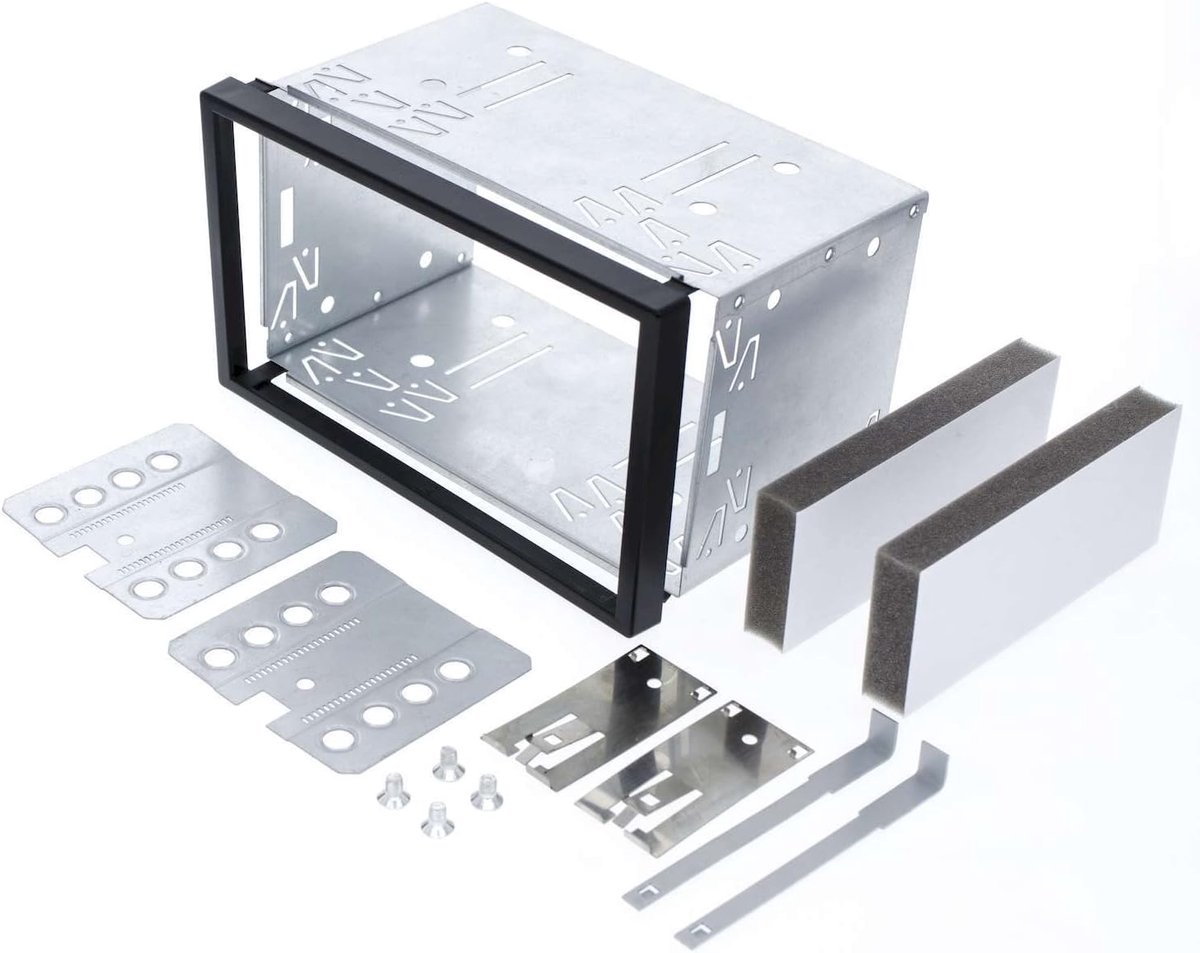 Car Radio Recessed Frame Double DIN - Metaal - Universeel - Eenvoudige installatie voor diverse voertuigen - ShopVlot