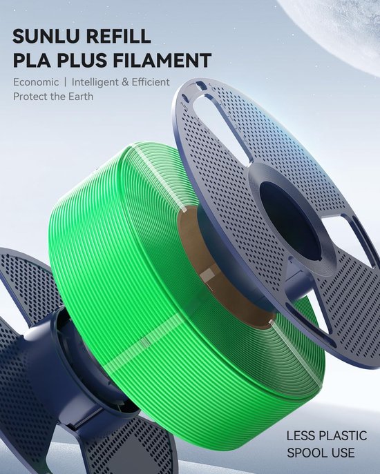 Navulling PLA-filament, 1,75 mm, 4 kg, 3D-printerfilament, PLA-bundel, geen spoel, mat, voor herbruikbare spoelen, compatibel met Bambu Lab filament, olijfgroen/lichtblauw/paars/or — afbeelding 2