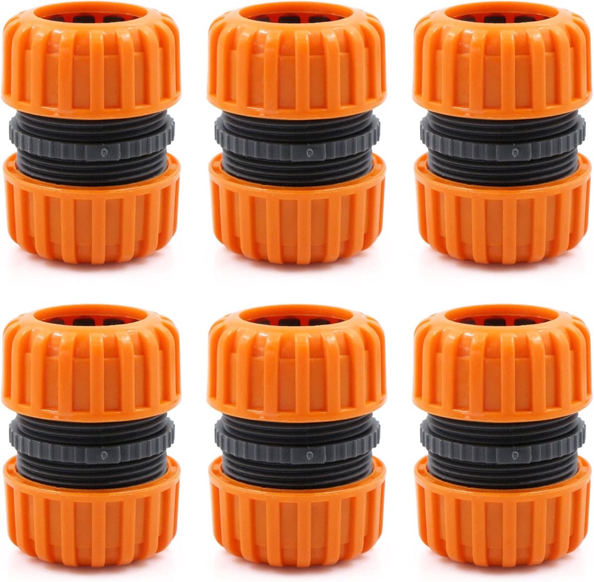 SnelShoppen - Reparatie Set voor Tuinslang Aansluiting, Slangkoppeling, 6 Stukken Reparatie Set voor Verbinden 19mm (3/4"), Eenvoudige en Snelle Verbi